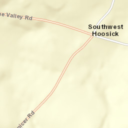 Southwest Hoosick New York Street Map