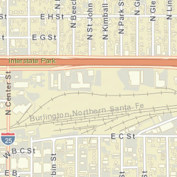 299 North Center Street, Casper, WY 82601 Street Map