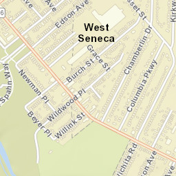 West Seneca New York Street Map