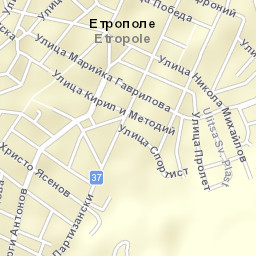 Etropole Street Map