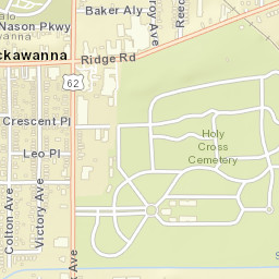 Lackawanna New York Street Map