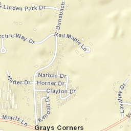 Grays Corners New York Street Map