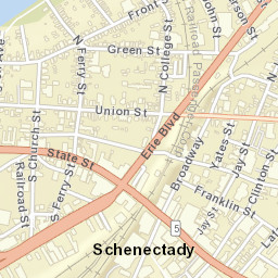 Schenectady New York Street Map