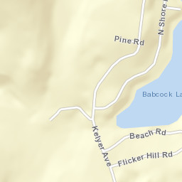 Babcock Lake New York Street Map