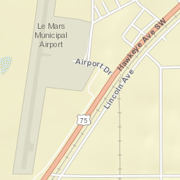 Hawkeye Avenue Southwest, Le Mars, IA Street Map