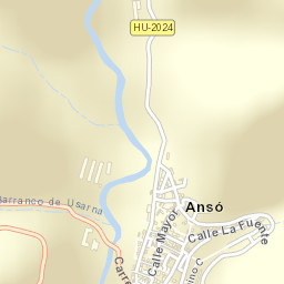 Ansó Street Map