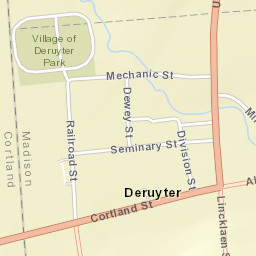 DeRuyter New York Street Map