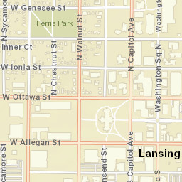 Lansing, Michigan Street Map