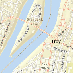 New York State Bicycle Route 9, Troy, NY  Street Map
