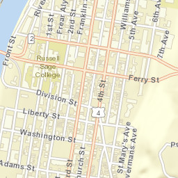 Troy New York Street Map