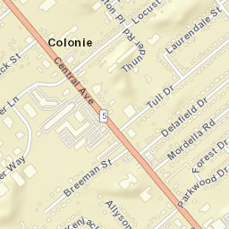 Colonie New York Street Map