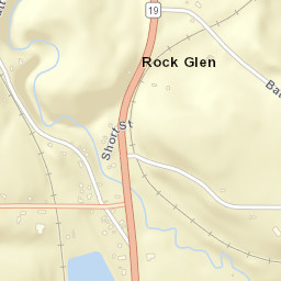 Rock Glen New York Street Map