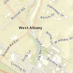 West Albany New York Street Map