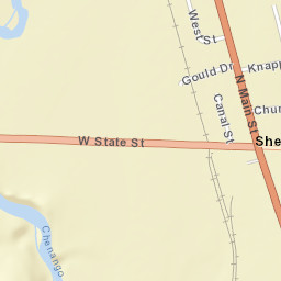 Sherburne New York Street Map
