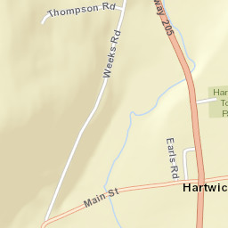 Hartwick New York Street Map