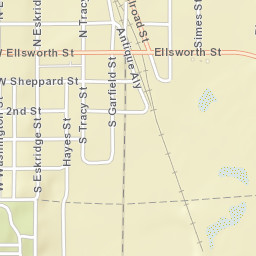 200-298 West Ellsworth Street Dows Street Map