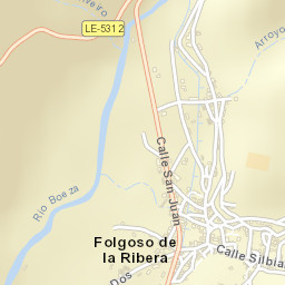 Folgoso de la Ribera Street Map