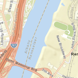 Rensselaer New York Street Map