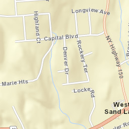 West Sand Lake New York Street Map