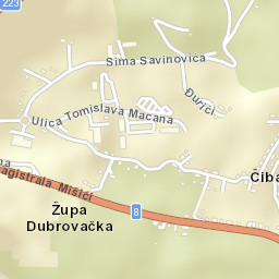 Čibača Street Map