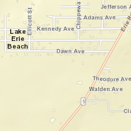 Lake Erie Beach New York Street Map