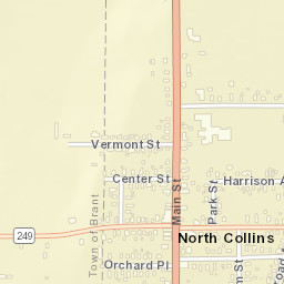 North Collins New York Street Map