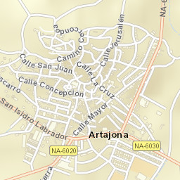 Artajona Street Map