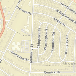 38283-38699 S Groesbeck Hwy, Charter Township of Clinton Street Map