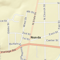 Nunda New York Street Map