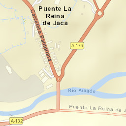 Puente la Reina de Jaca Street Map