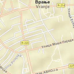 Vranje Street Map