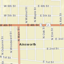 201-249 West 4th Street, Ainsworth, NE Street Map