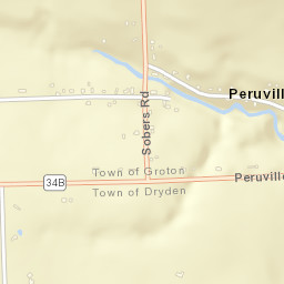 Peruville New York Street Map