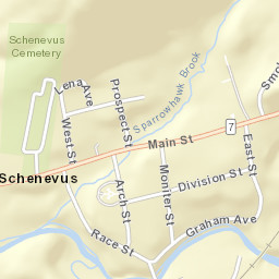 Schenevus New York Street Map