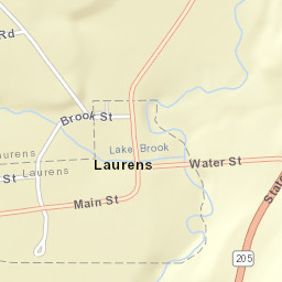 Laurens New York Street Map