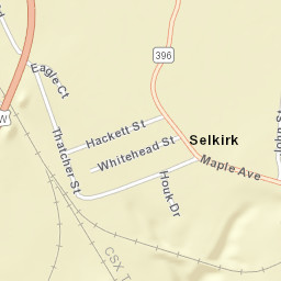 Selkirk New York Street Map