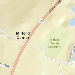 Milford Center New York Street Map