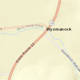 Wyomanock New York Street Map