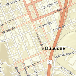 401 West 4th Street, Dubuque, IA 52001 Street Map