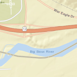 Highway 12 & Interstate 29, Sioux City, IA Street Map