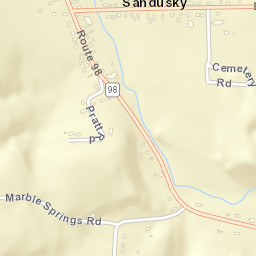 Sandusky New York Street Map