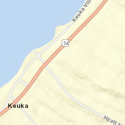 Keuka New York Street Map
