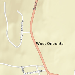 West Oneonta New York Street Map