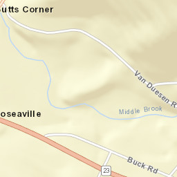 Hoseaville New York Street Map