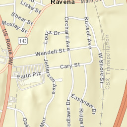 Ravena New York Street Map