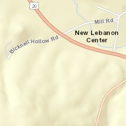 New Lebanon Center New York Street Map