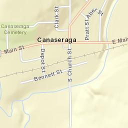 Canaseraga New York Street Map