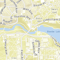 Cradit Farm Rd, Cornell University, Ithaca, NY Street Map