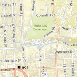 Ithaca New York Street Map