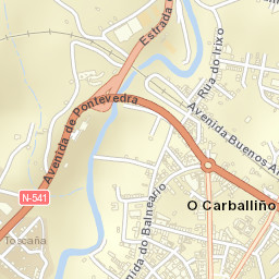 O Carballiño Street Map